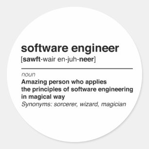 Software engineer ronde sticker