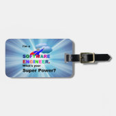 Software Engineer Superheld Bagagelabel (Voorkant horizontaal)