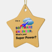 Software Engineer Superheld Keramisch Ornament (Links)