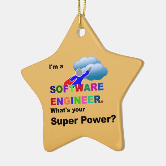 Software Engineer Superheld Keramisch Ornament (Links)