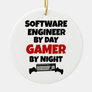Software Engineer van Day Gamer by Night Keramisch Ornament