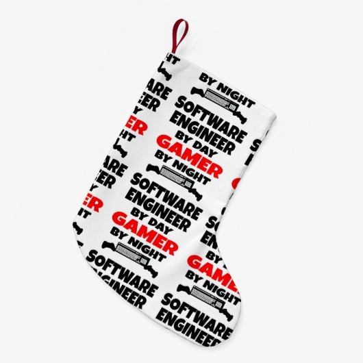 Software Engineer van Day Gamer by Night Kleine Kerstsok (Voorkant (Hangend))