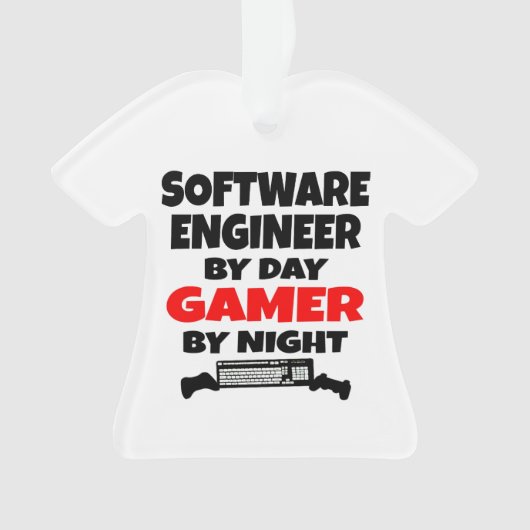 Software Engineer van Day Gamer by Night Ornament (voorkant)