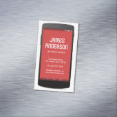 Software engineer van Mobile Phone App Engineer Magnetisch Visitekaartje (Voorbeeld)