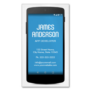 Software engineer van Mobile Phone App Engineer Magnetisch Visitekaartje