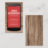 Software engineer van Mobile Phone App Engineer Visitekaartje (Voorkant / Achterkant)