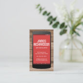 Software engineer van Mobile Phone App Engineer Visitekaartje (Staand voorkant)