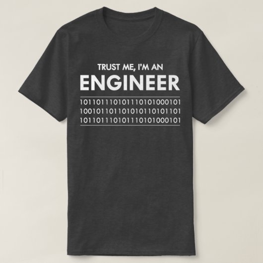 Software engineer Vertrouw me als ingenieur T-shirt (Design voorkant)