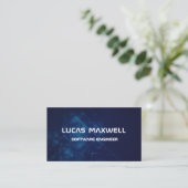 Software Engineer Visitekaartjes donkerblauw (Staand voorkant)