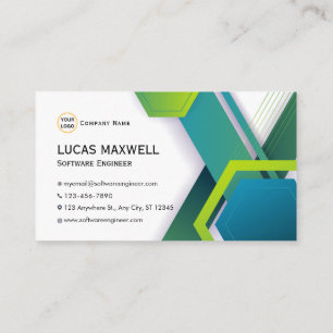 Software Engineer Visitekaartjes Green Modern