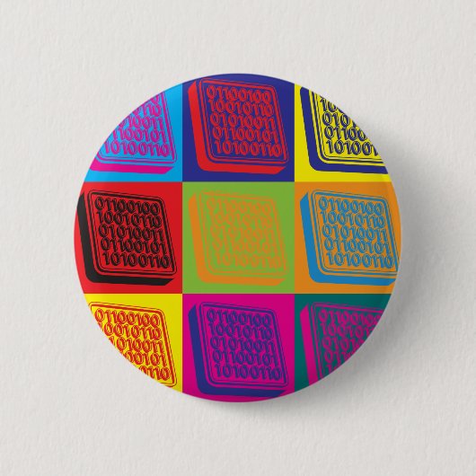 Software Engineering Pop Art Ronde Button 5,7 Cm (Voorkant)
