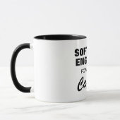 Software ingenieur aangedreven door cafeïne grappi mok (Links)