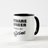 Software ingenieur aangedreven door cafeïne grappi mok (Voorkant rechts)