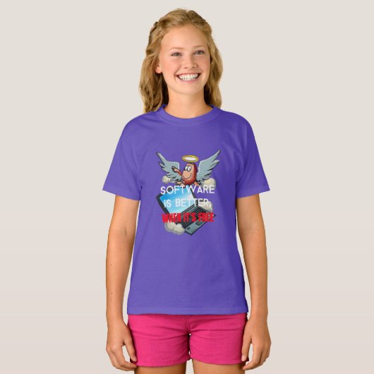 Software is beter als het gratis is t-shirt (Voorkant volledig)