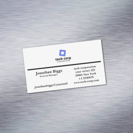 Software IT Company Modern Design Magnetisch Visitekaartje (Voorbeeld)