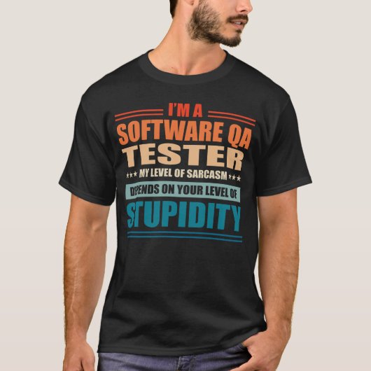Software QaA-test Mijn niveau is afhankelijk van u T-shirt (Voorkant)