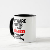 Software Tester van Day Gamer by Night Mok (Voorkant links)