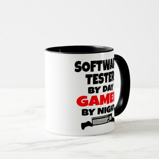 Software Tester van Day Gamer by Night Mok (Voorkant rechts)