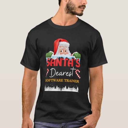 Software Trainer Kerst Job Work Beroep SAN T-shirt (Voorkant)