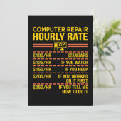 Software voor computerreparatie Geek Bedankkaart (Staand voorkant)