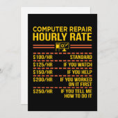 Software voor computerreparatie Geek Bedankkaart (Voorkant / Achterkant)