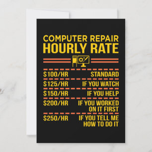 Software voor computerreparatie Geek Bedankkaart