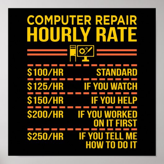 Software voor computerreparatie Geek Poster (Voorkant)
