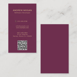 softwareontwikkelaar Burgundy Color Visitekaartje