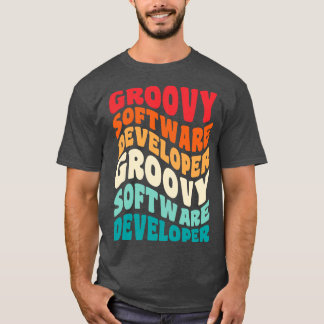 Softwareontwikkelaar Retro 60s 70s 80s Vibes T-shirt