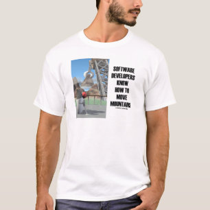 Softwareontwikkelaars weten hoe ze bergen kunnen v t-shirt