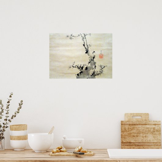 Soga Shohaku Branch of Blossoming Plum Poster (Keuken)