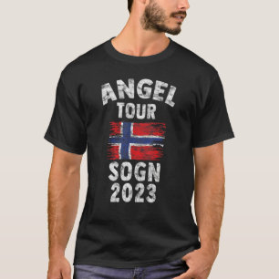 Sogn 2023 Angel Tour naar Noorwegen met vlag T-shirt