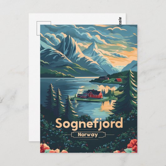 Sognefjord Norway Briefkaart (Voorkant / Achterkant)