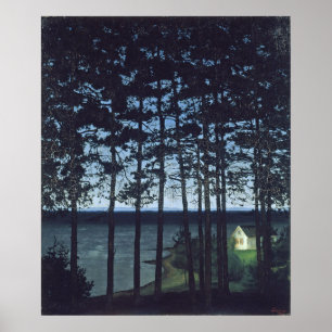 Sohlberg Fishermans landschapsschilderij Poster
