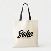 Soho New York canvas tas met scripttypografie (Voorkant)