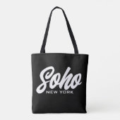Soho New York City trendy canvas tas (Achterkant)