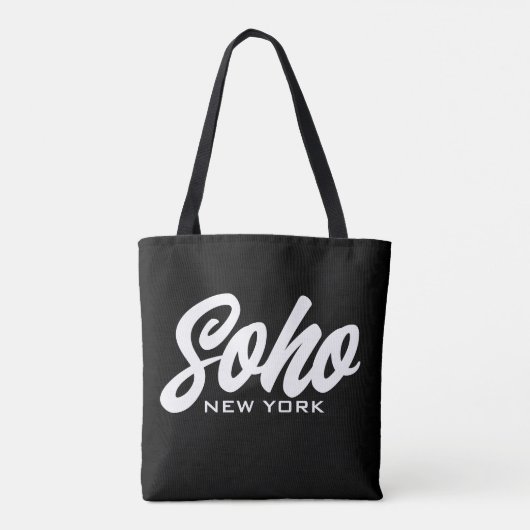 Soho New York City trendy canvas tas (Achterkant)
