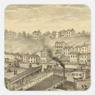 Soho Saw and Planing Mills and Barge Yards Vierkante Sticker