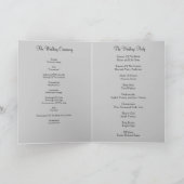 Soie blanche Programme de mariage (Intérieur)