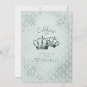Soie Damassé - Carte d'invitation de mariage