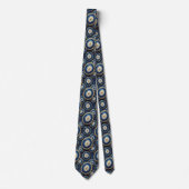 Soie fausse de luxe | Col de cravate géode Navy Bl (Devant)
