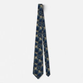 Soie fausse de luxe | Col de cravate géode Navy Bl (Devant)