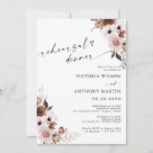 Soie Floral Dîner de répétition Invitation (Devant)
