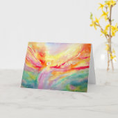 Soie Je crois en Anges Bible Citation Carte de voe (Fleur jaune)