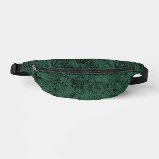 Soie Moire Petit Motif en Vert Forêt (Recto)