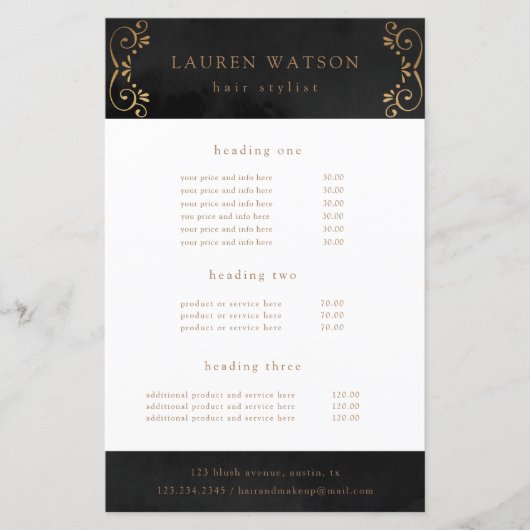 soie noire fleurir service et le prix prospectus (Devant)