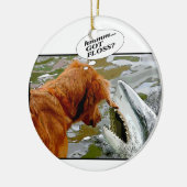 SOIE OBTENUE ? ORNEMENT - CHIEN/REQUIN (Gauche)