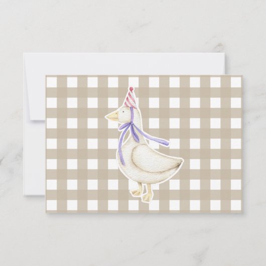 Soignée fête d'anniversaire Goose merci (Dos)