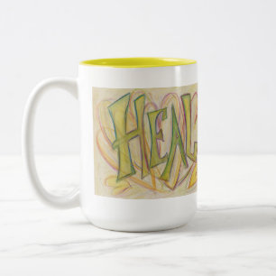 Soigner les coeurs Mot inspirant Art Café Mugs