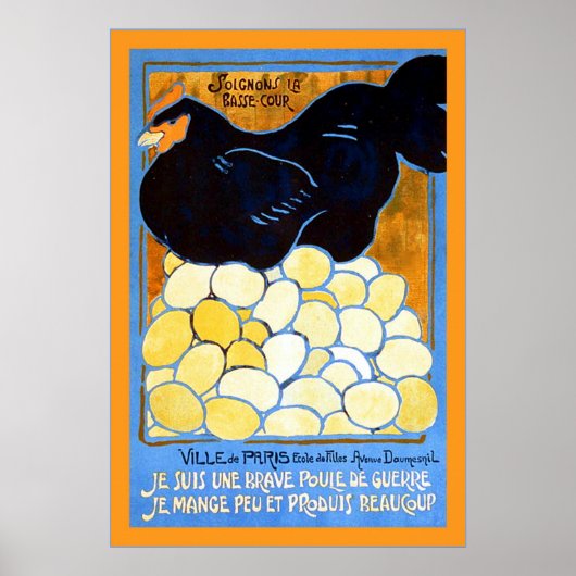 Soignons la basse-cour ~  Frans WW1-Poster Poster (Voorkant)